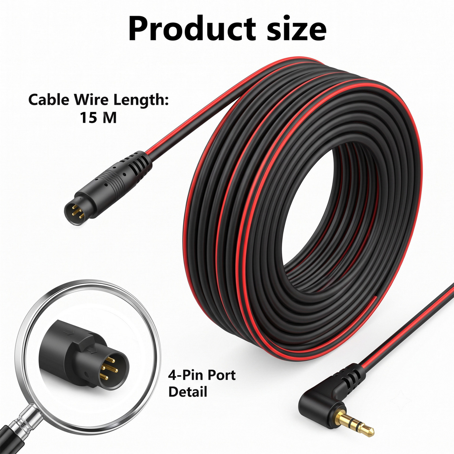 Pin Dash Cam Extension Cable 4-Pin - Image 4