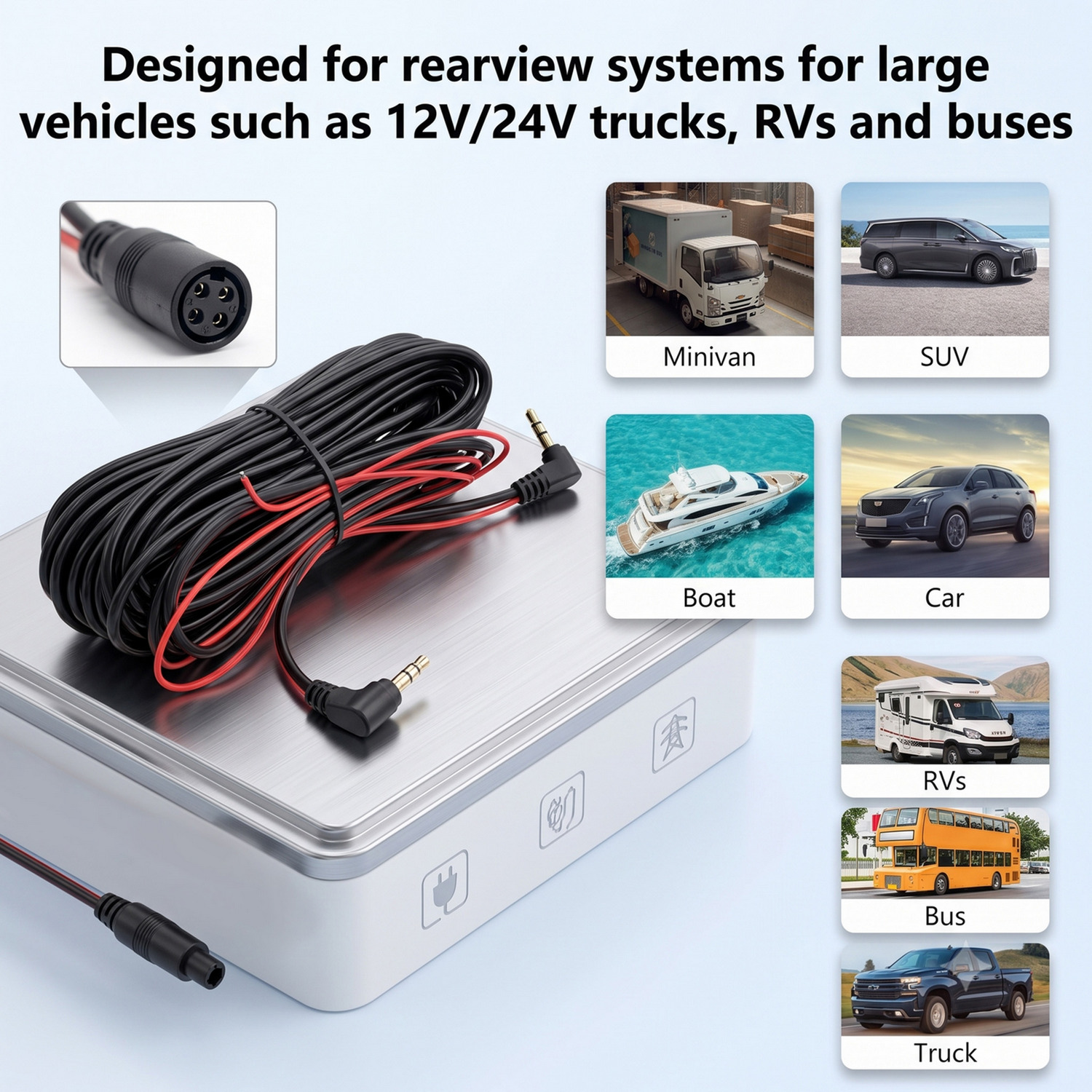 Pin Dash Cam Extension Cable 4-Pin - Image 2